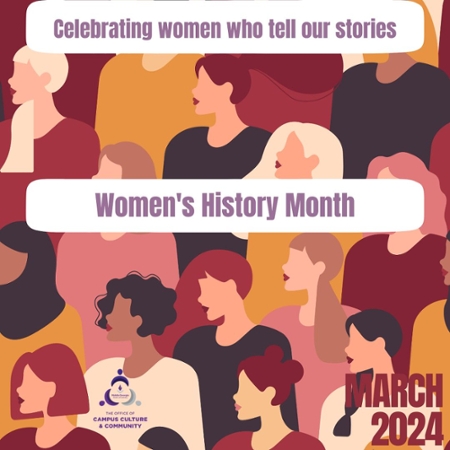 2024 Women's History Month graphic.